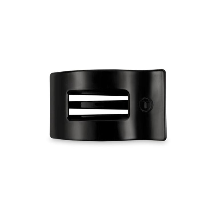 Teleties Small Flat Rectangle Hair Clip Jet Black