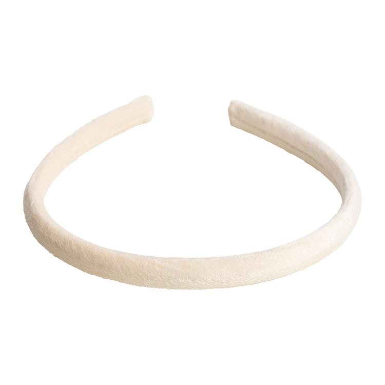 Dark Velvet Hairband Vanilla schmal