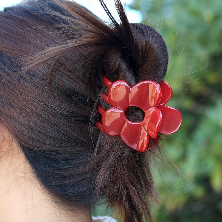 Helly Hair Haarklammer Bloom lipstick red