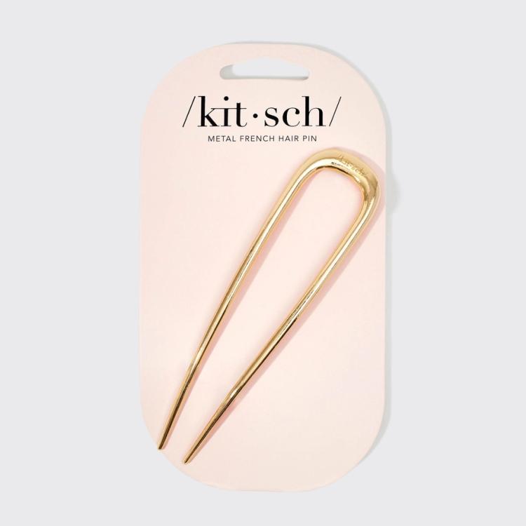 Kitsch Metall Haarnadel Französisch - Gold