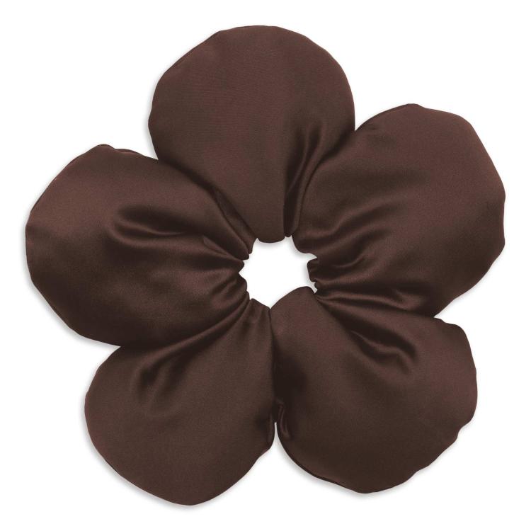 Sui Ava Flower Pillow Scrunchie Chocolate