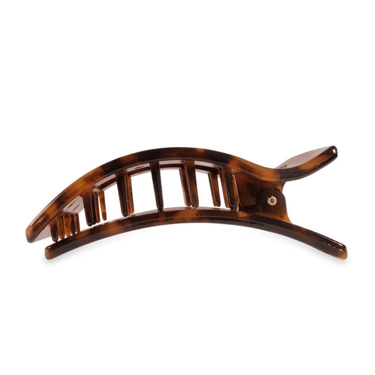 Teleties Large Flat Rectangle Hair Clip Tortoise