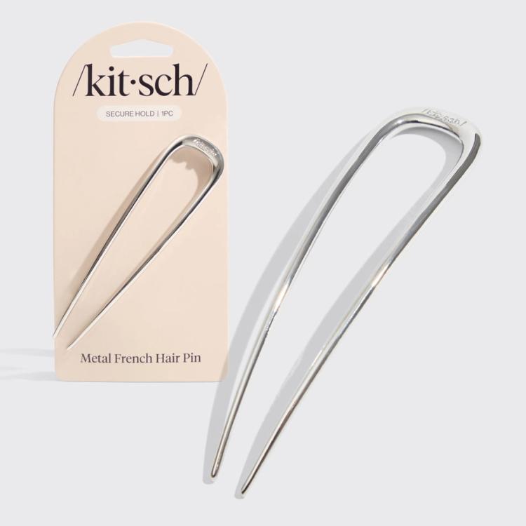 Kitsch Metall-Haarnadel Französisch - Silber