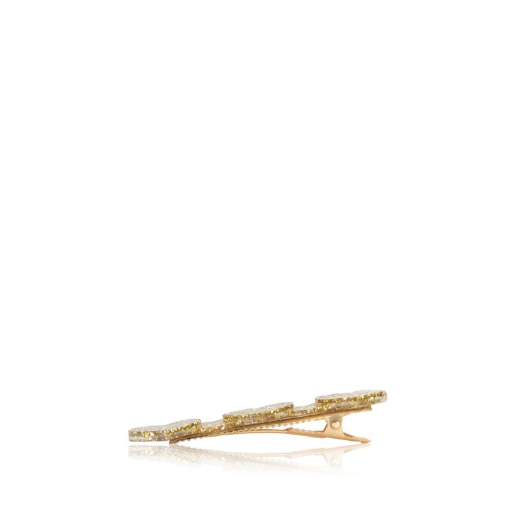 CG Home Haarspange Herzen gold glitzer