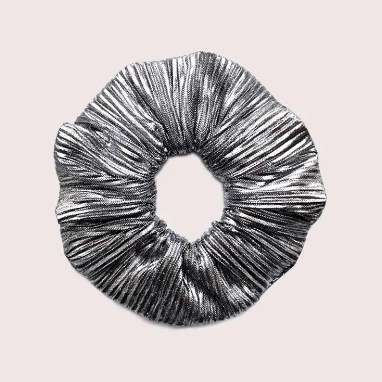 Laure Derrey Scrunchie Plisse silberfarben