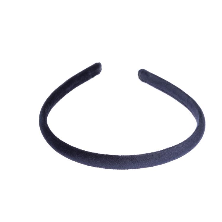 Dark Velvet Hairband Navy Blue schmal