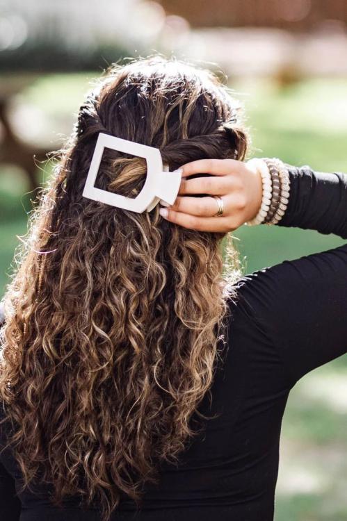 Teleties Medium Flat Square Hair Clip Toasted