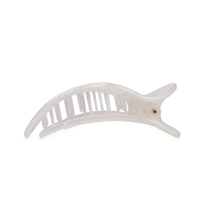 Teleites  Mother of Pearl Hearts Flat Hair Clip