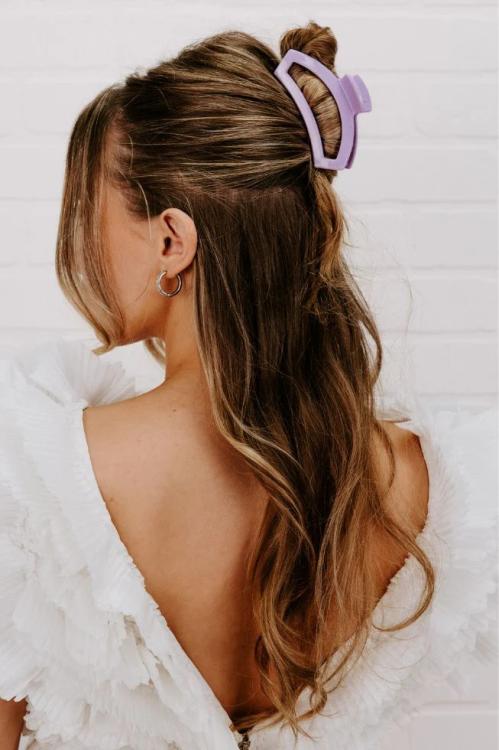 Teleties Open Hair Clip Lilac medium
