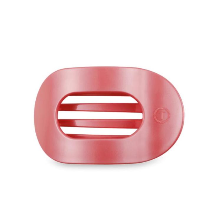 Teleties Flat Round Clip medium Calming Coral