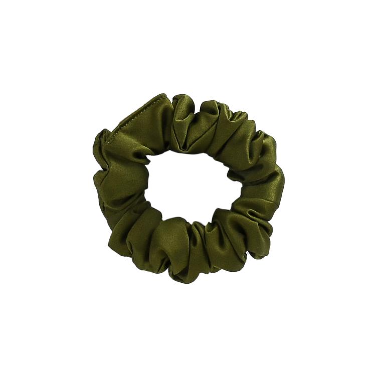 What a bun! Scrunchie Mini Satin Olive Green