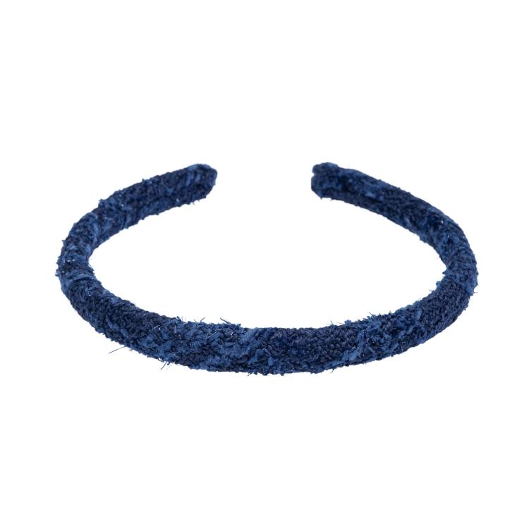 Dark Haarreif Tweed Dark Navy Blue schmal