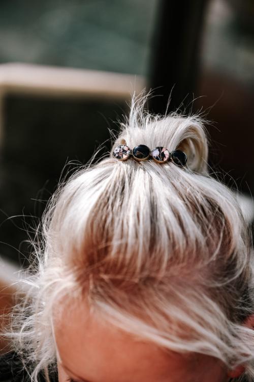 Hairjewelz by Elle Haarspange Original Black Floral