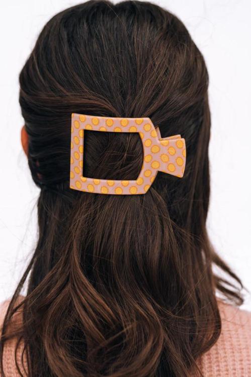 Teleties Medium Flat Square Hair Clip Sunny Days Ahead