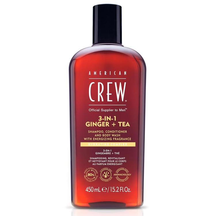 American Crew 3-in-1 Ginger + Tea hair-body-wash