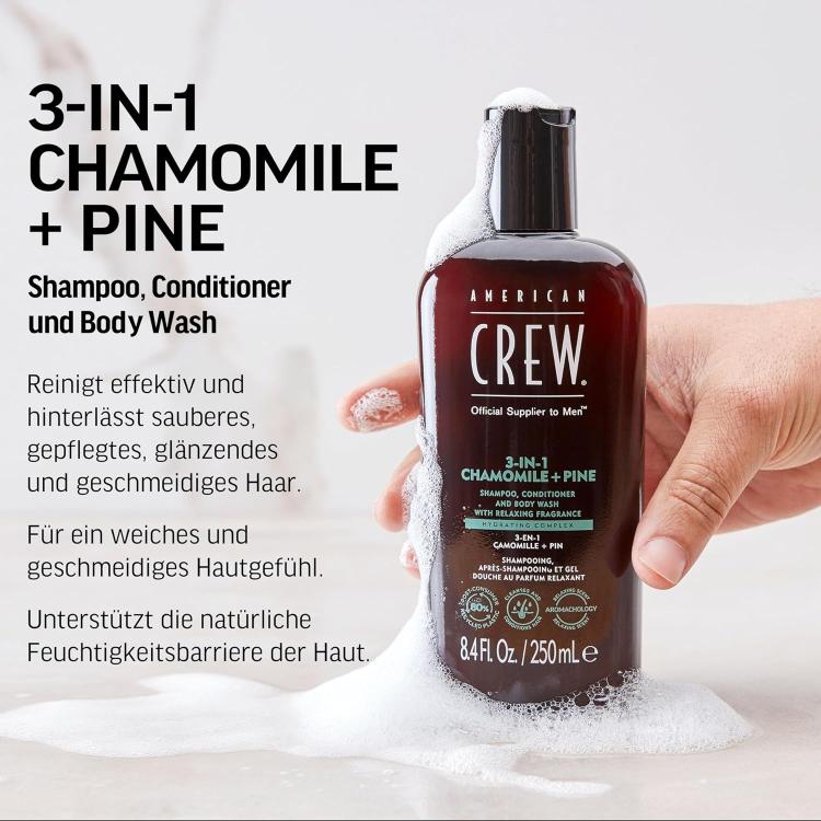 American Crew 3-in-1 Chamomilie + Pine hair-body-wash