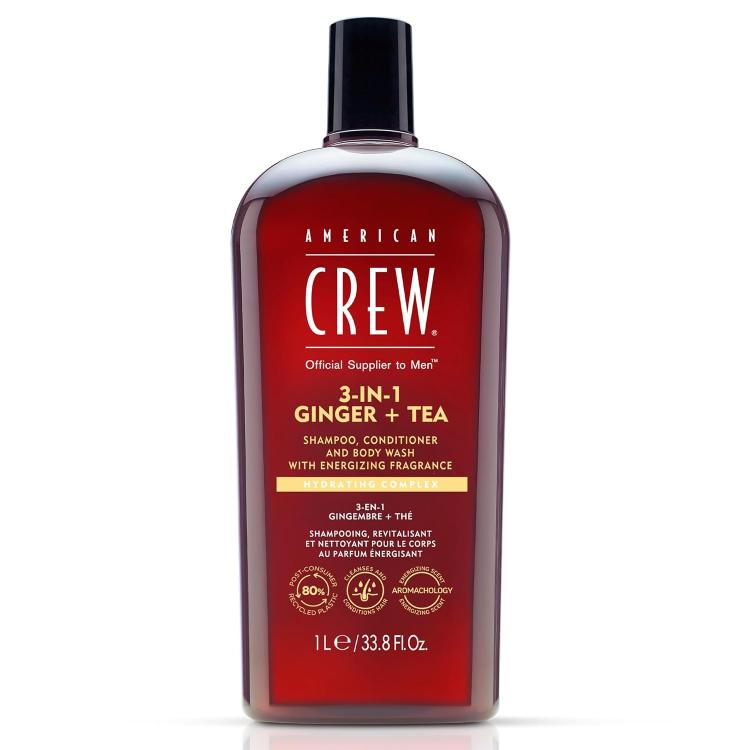 American Crew 3-in-1 Ginger + Tea hair-body-wash