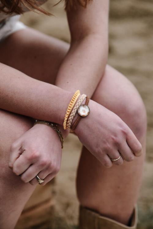 Hairjewelz by Elle Colourband Taupe Flower