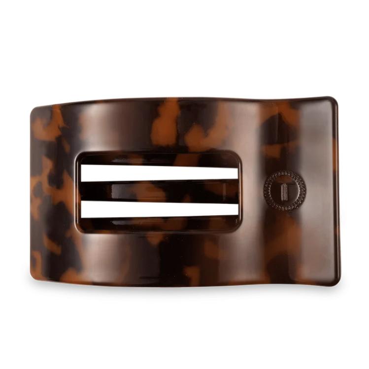 Teleties Large Flat Rectangle Hair Clip Tortoise