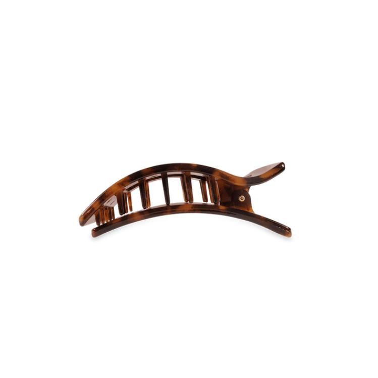 Teleties Small Flat Rectangle Hair Clip Tortiose
