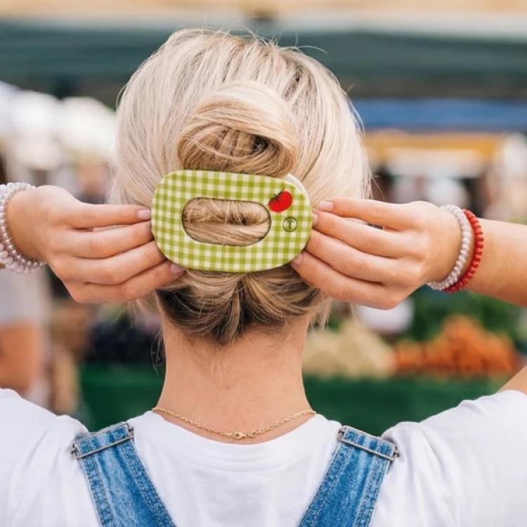 Teleties Flat Round Clip groß Locally Grown