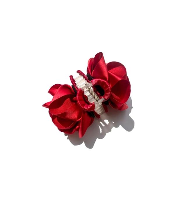 Solar Eclipse Rosen Haarklammer Satin rot