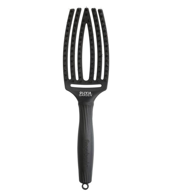 Olivia Garden Fingerbrush Combo Black Medium, 6-reihig