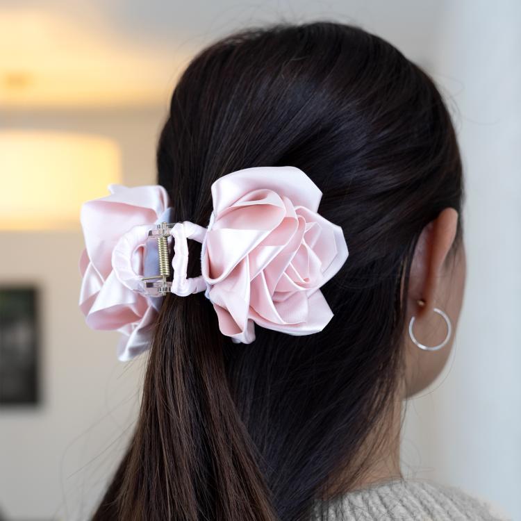 Solar Eclipse Rosen Haarklammer Satin rosa