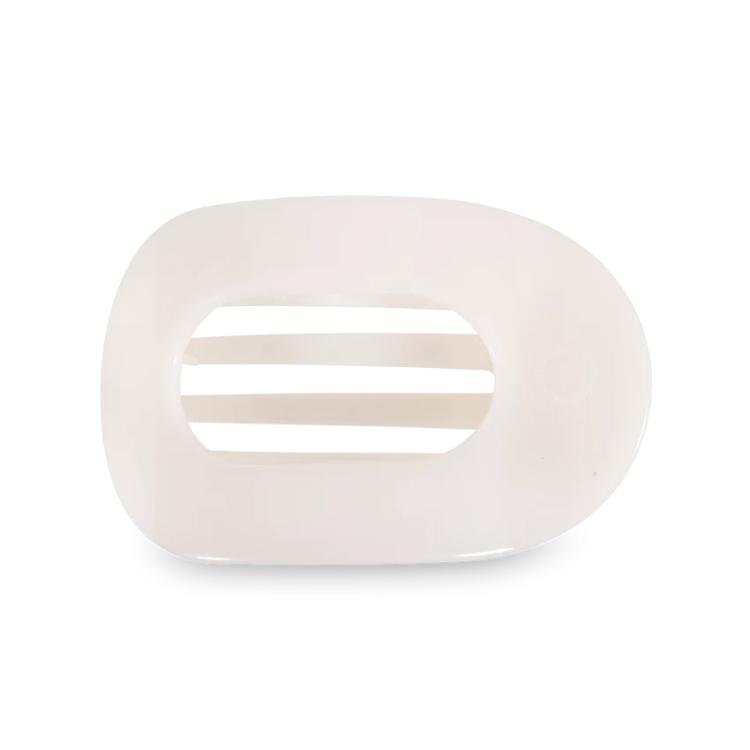 Teleties Flat Round Clip groß Coconut White