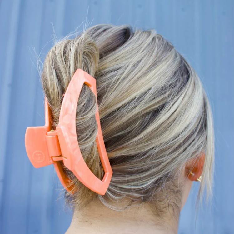 Teleties Open Hair Clip groß Dreamsicle