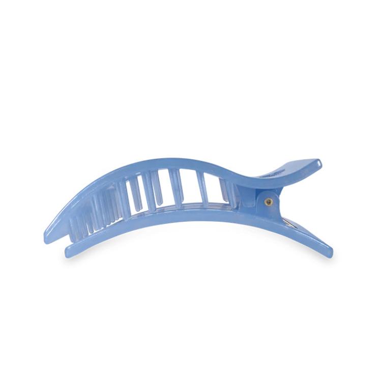 Teleties Large Flat Rectangle Hair Clip Blue Lagoon