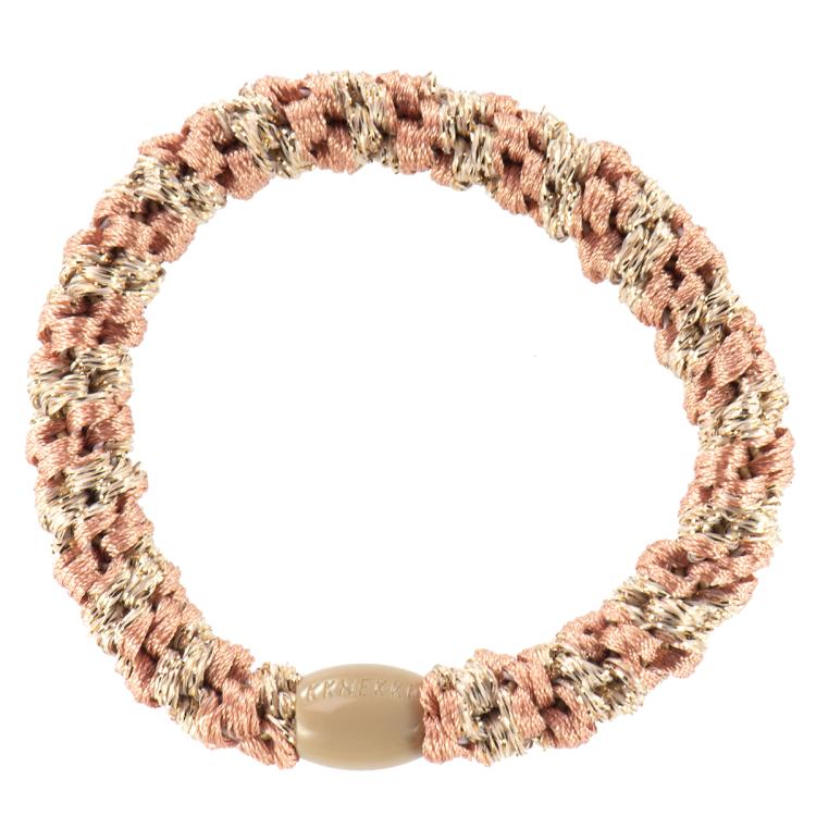 Kknekki Peach Coral-Beige glitter stripe