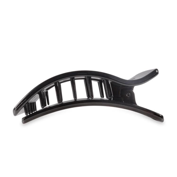 Teleties Large Flat Rectangle Hair Clip Jet Black