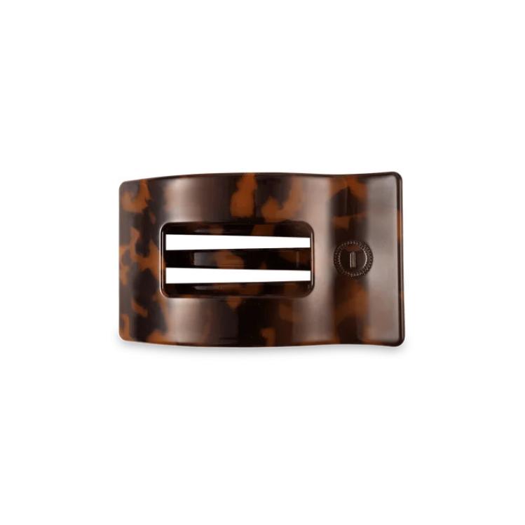 Teleties Small Flat Rectangle Hair Clip Tortiose