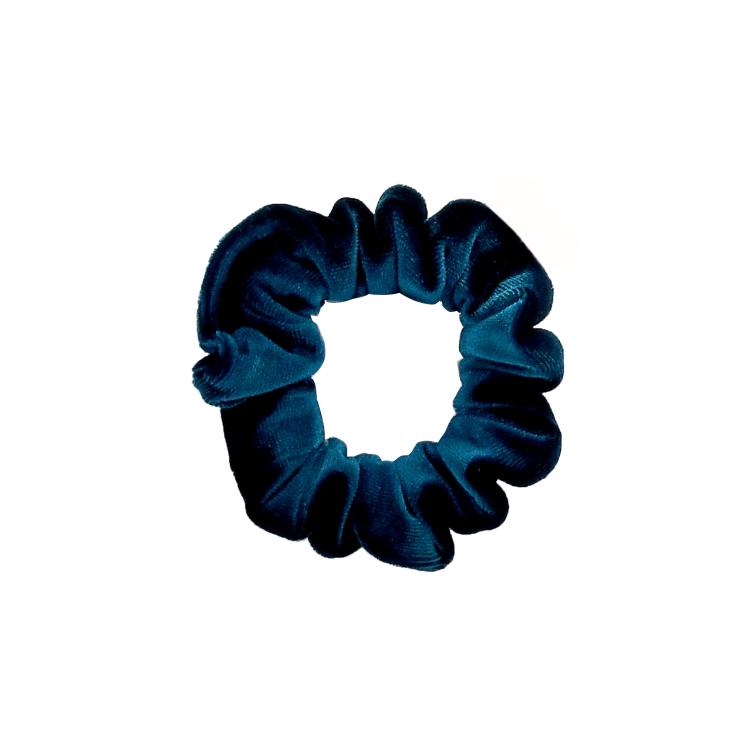 What a bun! Scrunchie Mini Velvet Ocean Blue