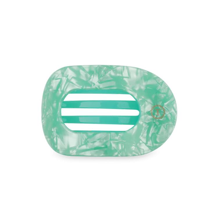 Teleties Flat Round Clip medium Spring Splash