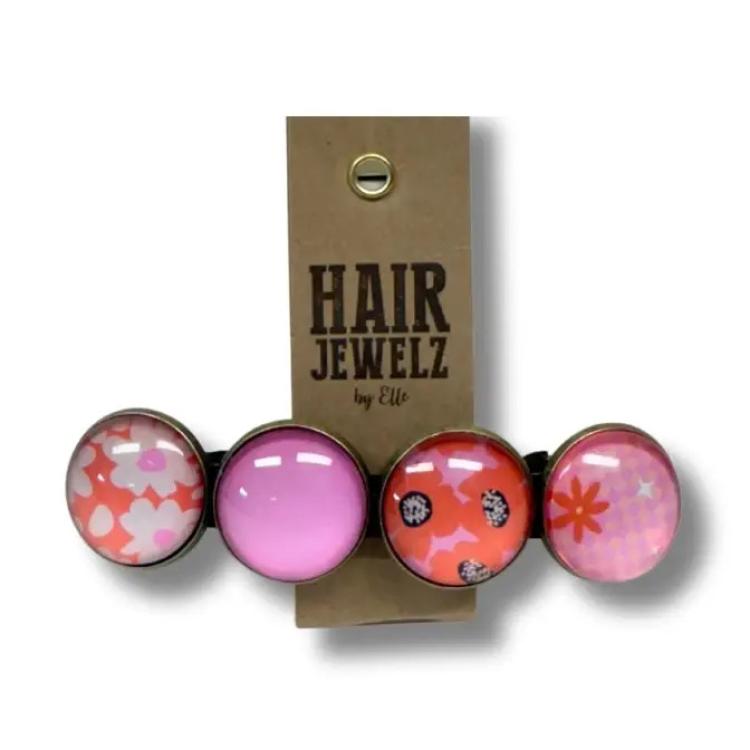 Hairjewelz by Elle Haarspange XL Coral Pop