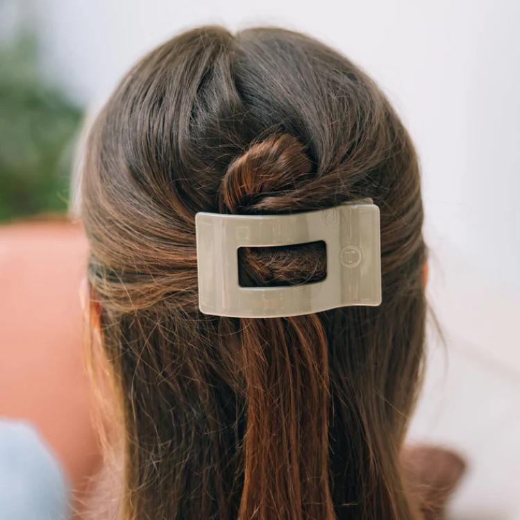 Teleties Small Flat Rectangle Hair Clip Sage Aint So