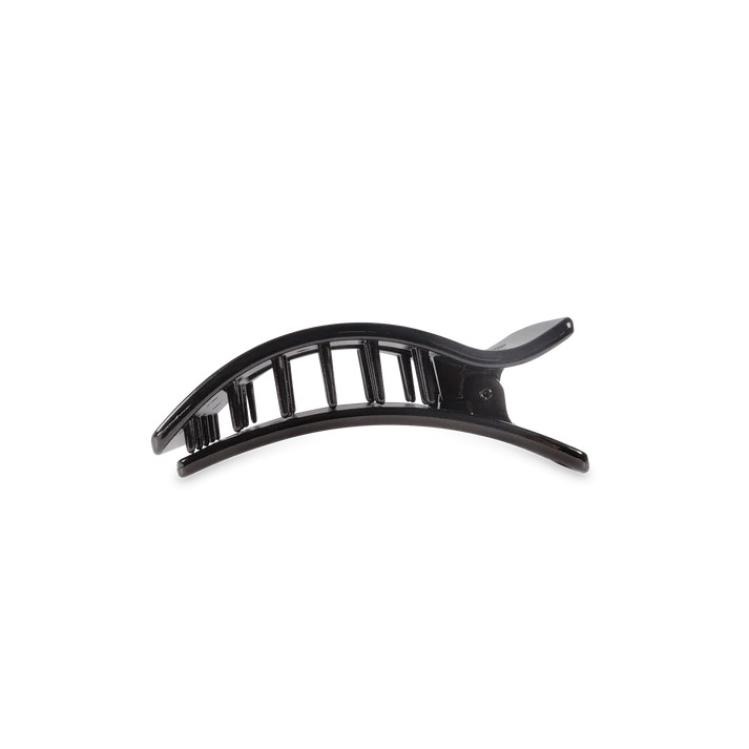 Teleties Small Flat Rectangle Hair Clip Jet Black