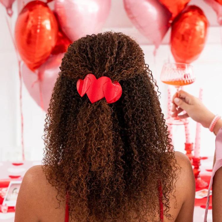 Teleties Red Heart to Heart Flat Clip large