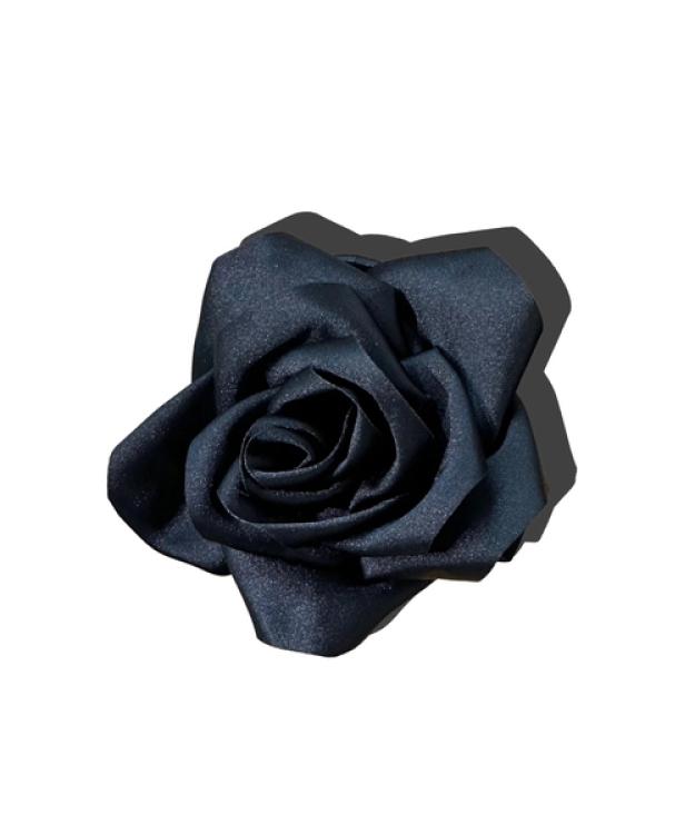Solar Eclipse Rosen Haarklammer Satin schwarz