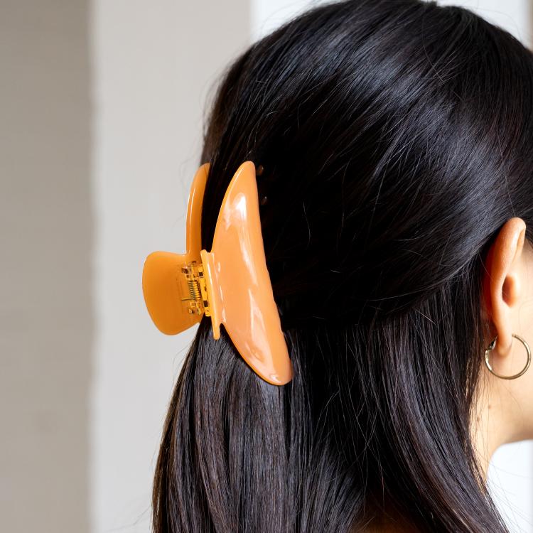 Helly Hair Haarklammer Lara orange halbtransparent
