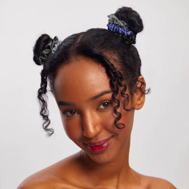 Kitsch Scrunchie Satin Mitternachtsfarben