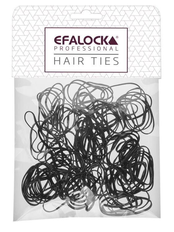 Efalock Hair Ties Silicone Small/Thin schwarz