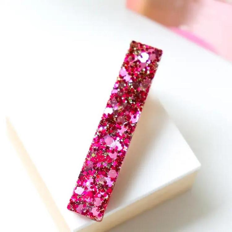 CG Home gerader Mini Clip pink glitzer