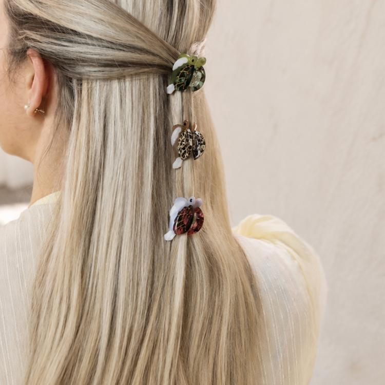 Helly Hair Haarklammer Schildkröte Mini grün