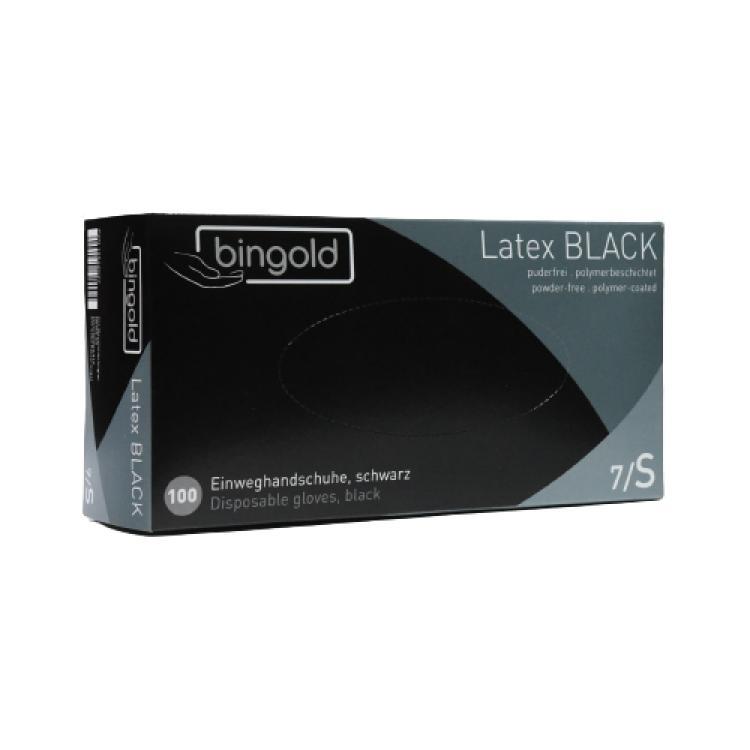 bingold Latex BLACK Einweghandschuhe Größe S