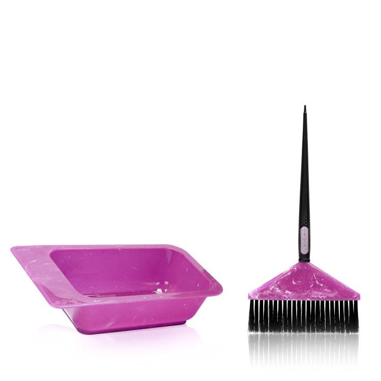 Haircult Färbepinsel XL + Färbeschale Pink