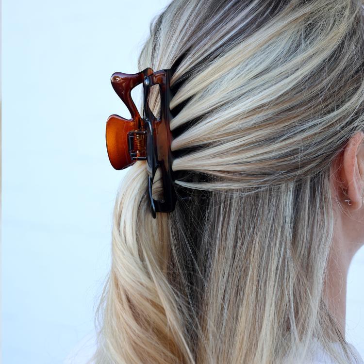 Helly Hair Haarklammer Paula 8 cm horn