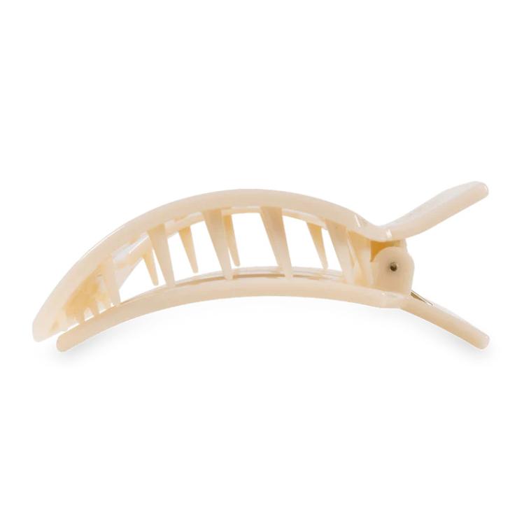 Teleties Large Flat Square Hair Clip Almond Beige